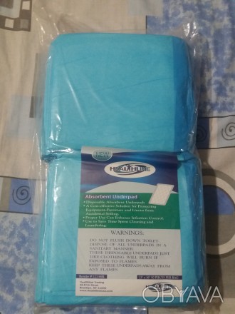 Продам одноразовые пеленки фирмы Disposable Underpads размер 60 х 90 см. Продажа. . фото 1