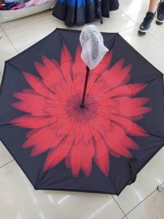 Тренд сезона - зонт-трость UpBrella с системой обратного складывания. Зонт наобо. . фото 7