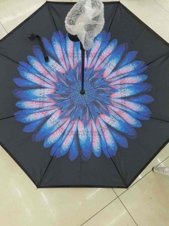 Тренд сезона - зонт-трость UpBrella с системой обратного складывания. Зонт наобо. . фото 5