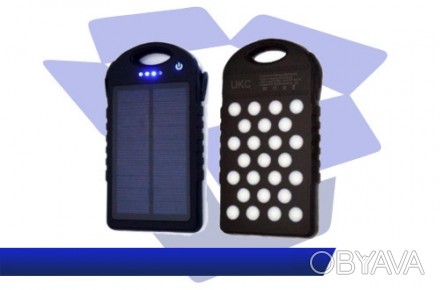 Внешний акумулятор Power bank 35 000 mAh на солнечной батарее в защищенном корпу. . фото 1