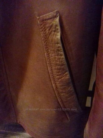 Продам коричневую кожаную курточку в середине натуральный мех ,очень теплая.. . фото 5