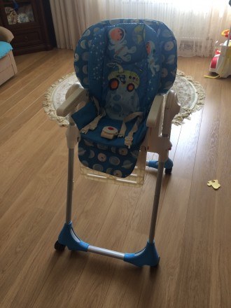 Сhicco Polly 2 в 1- удобный, мягкий и безопасный детский стульчик для кормления,. . фото 3