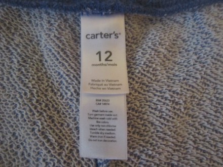 Теплые штанишки  Carter`s 12 м для мальчика

Размер: 12 м (по размерной таблиц. . фото 8