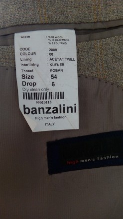 Мужской шерстяной пиджак Banzalini (Италия). 54 размер, рост 6. В отличном состо. . фото 4