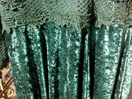 Платье нарядное с длинными рукавами, на подкладке, производство Италия, цвет тём. . фото 7