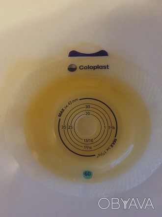 Пластина Coloplast(Дания) с креплением для пояса для втянутых стом. Имеет выпукл. . фото 1