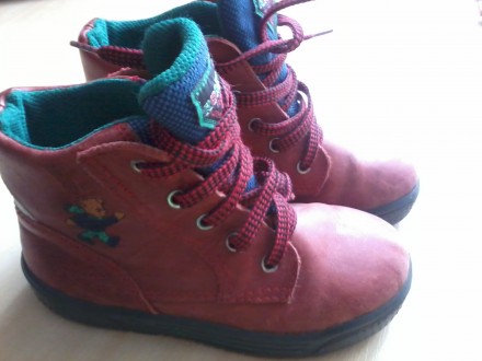 Продам кожаные ботинки красного цвета на шнурках внутри утепленные р.27 по стель. . фото 5