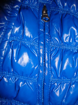 Продам красивенную гламурную курточку ярко-синего цвета  в новом состоянии.На во. . фото 7