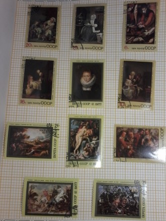 Коллекция марок Живопись,новые гашеные, 1976-1978 гг, 75 шт. 2000 грн.. . фото 8