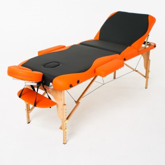 Черно-оранжевый массажный стол Titan - это высококлассное деревянное изделие, пр. . фото 2