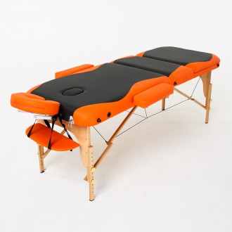 Черно-оранжевый массажный стол Titan - это высококлассное деревянное изделие, пр. . фото 3