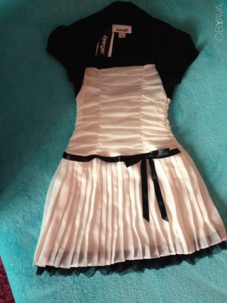 нарядна сукня для дівчинки 6-7 років зі США чорно-молочного кольору. НОВА. . фото 2