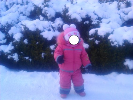 Зимовий комбінезон на дівчинку. Носили дві зими від 1,5 роки до 2,5. У першу зим. . фото 2