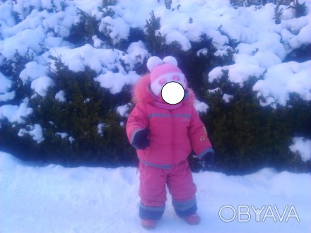 Зимовий комбінезон на дівчинку. Носили дві зими від 1,5 роки до 2,5. У першу зим. . фото 1