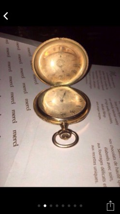 антиквариат, Швейцарские золотые часы "Longines"Карманны,мужские.3 крышки - одна. . фото 13