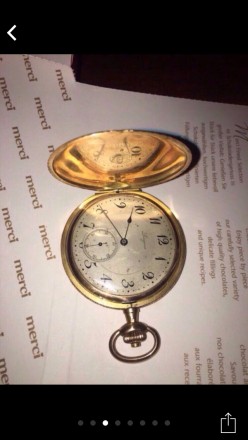 антиквариат, Швейцарские золотые часы "Longines"Карманны,мужские.3 крышки - одна. . фото 5