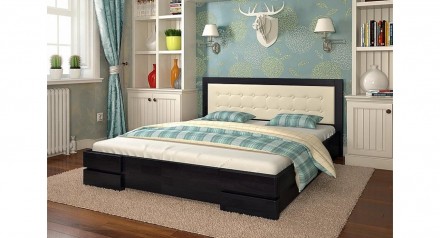 Двоспальне ліжко Арбор Древ Регіна 160х200 виготовлене з натуральної породи дере. . фото 2