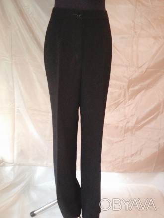 Классические женские брюки черного цвета 50 р-р. Ткань -- 50 % хлопка, 50 % поли. . фото 1