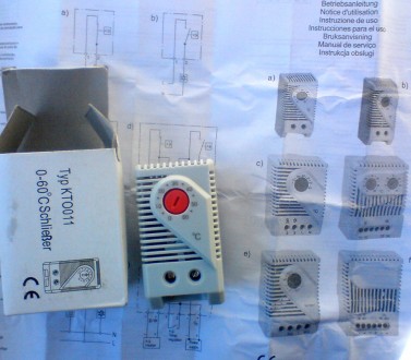 терморегулятор 2кВт (нормально закрытый) компактный регулируемый регулятор темпе. . фото 7