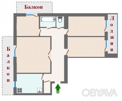 Продам 4-х комнатную квартиру в г.Ирпень, по адресу ул. Антонова 4-а. все комнат. . фото 1