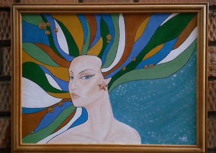 Картина "Сирена", 2012г.
Масло, холст на оргалите.
Размер 30х40см.
Работа офо. . фото 2