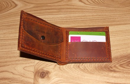 кожаный кошелек "универсал" (с отделом для мелочи)

- Материал: натуральная вы. . фото 3