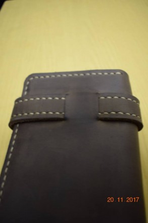 Шкіряний гаманець, розмір 19 х 9,5см шкіра КРС, колір темна кава, два відділи дл. . фото 3