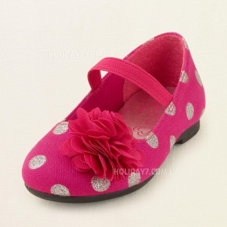 В наличии очень классные ярко-розовые туфельки с серебристыми горошинами для дев. . фото 3