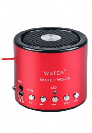 Портативная колонка WSTER WS-A8 с MP3 и  FM pадио

Мини-колонка WSTER WS-A8 пр. . фото 3
