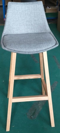 Оригинальный барный стул Prato grey fabric серый ткань многофункционален. Этот с. . фото 2