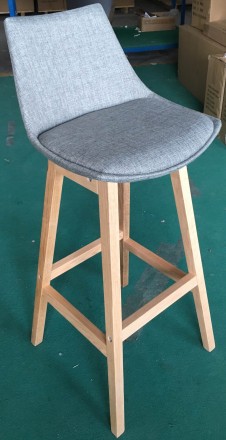 Оригинальный барный стул Prato grey fabric серый ткань многофункционален. Этот с. . фото 3