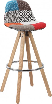 Стул барный Lacio patchwork цветной - это модель барного стула спроектированная . . фото 2