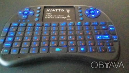 Беспроводная мини клавиатура AVATTO i8 Pro с сенсорной панелью для удобного упра. . фото 1