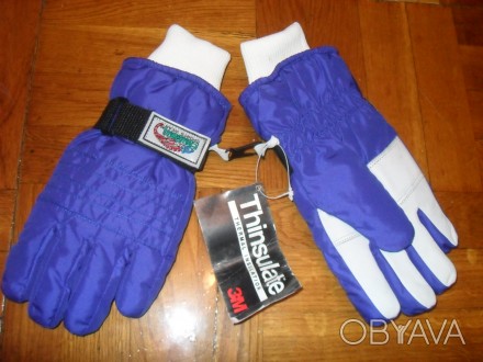 Стильные подростковые ( унисекс ) зимние перчатки из мембранной ткани , утеплены. . фото 1