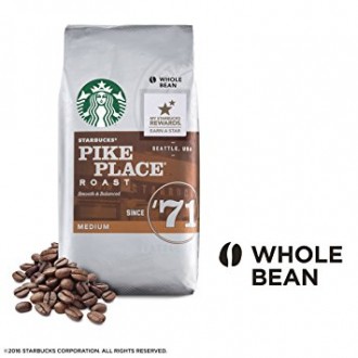 Starbucks Pike Place Roast Medium Roast Whole Bean Coffee, 12-Ounce Bag
Старбак. . фото 3