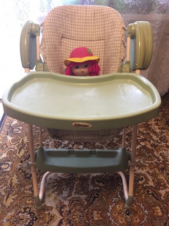 Продается стул для кормления в хорошем состоянии, оливкового цвета. Стул при жел. . фото 4