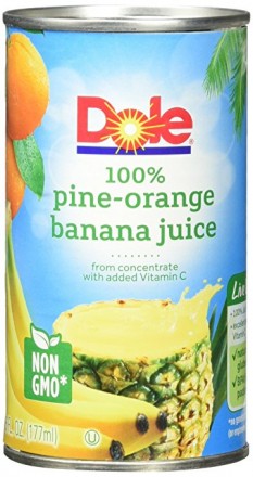 Dole Juice, Pineapple, 6 Ounce Cans (Pack of 6)
Сок Доле, "Ананас-апельсин-бана. . фото 3