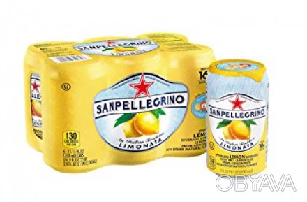 Sanpellegrino Lemon Sparkling Fruit Beverage, 11.15 fl oz. Cans (6 Count) 
Санп. . фото 1