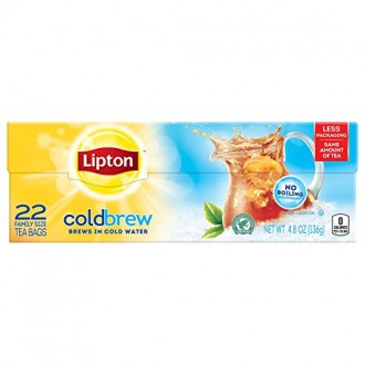 Lipton Cold Brew Family Iced Tea Bags, Black Tea 22 ct
Липтон черный холодный ч. . фото 2