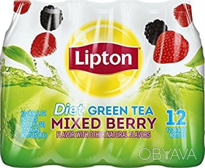 Lipton Diet Green Tea, Mixed Berry, (12 Count, 16.9 Fl Oz Each)
Липтон диетичес. . фото 1