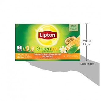 Lipton Green Tea Bags, Orange Passionfruit Jasmine 20 ct
Липтон зелёный чай, "А. . фото 6
