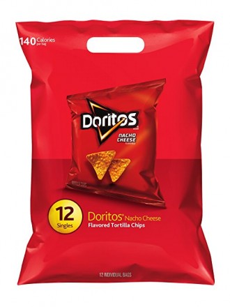 Doritos Nacho Cheese Flavored Tortilla Chips, 12 Singles
Чипсы Доритос Начо Чиз. . фото 2