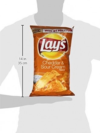 Lay's Cheddar & Sour Cream Flavored Potato Chips, 7.75 Ounce 
Лейс "Чеддер и см. . фото 3