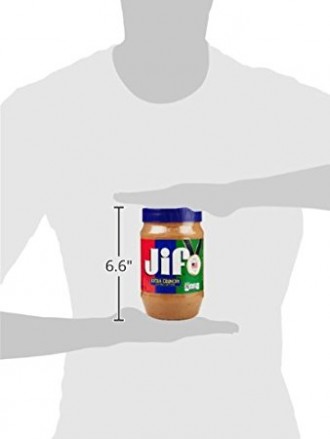 Jif Extra Crunchy Peanut Butter, 40 Oz 
Джиф арахисовая паста, 1133 грм (США Ам. . фото 2