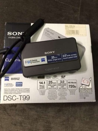 Цифровой фотоаппарат Sony Cyber-shot DSC-T99 с сенсорным экраном , компактный , . . фото 2