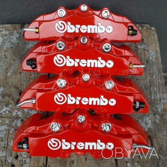 Копии накладок BREMBO на суппорты, изготовленные в Китае.Состояние новое — 4шт.. . фото 1