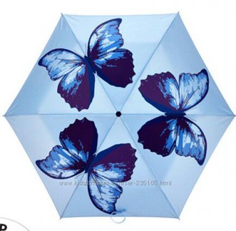 Нас встречают четыре весенние бабочки – одна на чехле и три по кругу зонта. Цвет. . фото 2