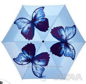 Нас встречают четыре весенние бабочки – одна на чехле и три по кругу зонта. Цвет. . фото 1