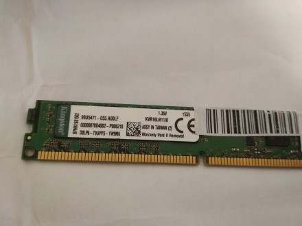 Оперативная память DDR3/8GB kingston KVR16LN11/8. 
В работе била 5 месяцев.
То. . фото 6