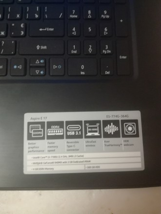 Продам ноутбук Acer Aspire E5-774G-364G
В идеальном состоянии,полностью рабочий. . фото 4
